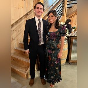 Anthropologie Ruffle Gown